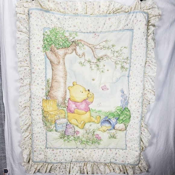 Disney Other - Vintage Classic Pooh Baby Crib Quilt Disney
